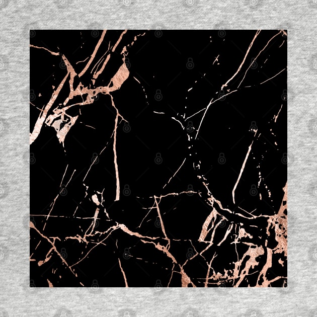 Black Rose-Gold Marble by Photomisak72